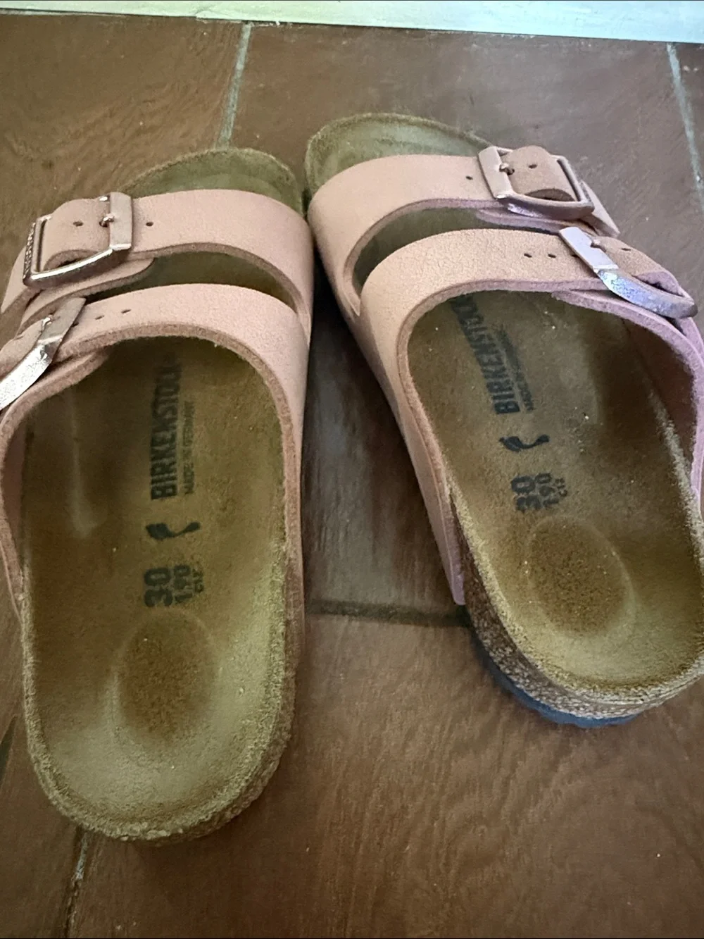 Birkenstock Kids Pink Double-Strap Slide Sandals